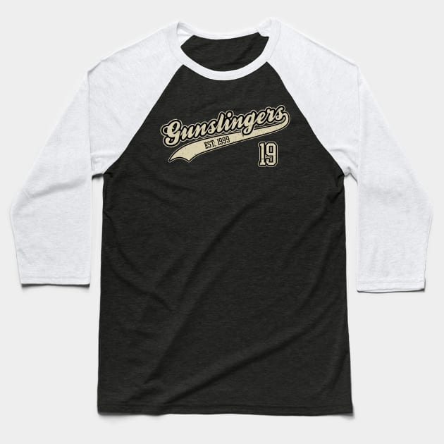 The Gunslingers Baseball T-Shirt by fishbiscuit